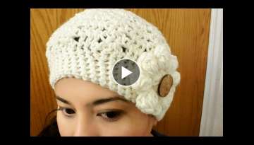 Gorro con Flor en Crochet-Para Nina y Mujer