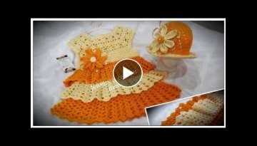 How To Crochet Baby Frill Frock (part 1)