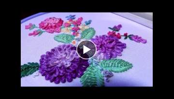 EMBROIDERY : Rosette Chain Stitch  EMBROIDERY : Rosette Chain Stitch