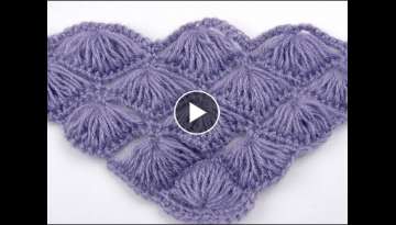 Crochet: Punto Abanico # 4 en V Crochet: Punto Abanico # 4 en V