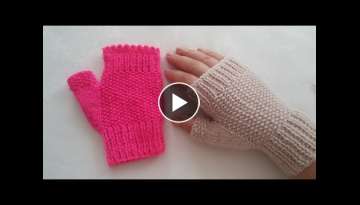 fingerless easy glove making / easy glove making with two skewers
