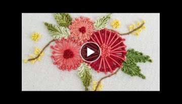 Embroidery Flower by Hand: Easy DIY for clothes by HandiWorks