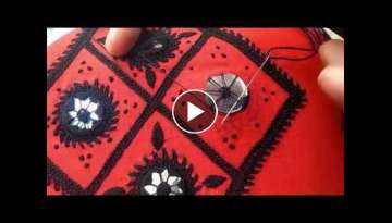 Hand Embroidery: Phool Sheesha/flower mirror stitch