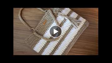Bolsa de Croche Com Barbante - Fio Spesso - Tutorial de Croche - Purse Tutorial - Crochet Bag - D... Bolsa de Croche Com Barbante - Fio Spesso - Tutorial de Croche - Purse Tutorial - Crochet Bag - D...