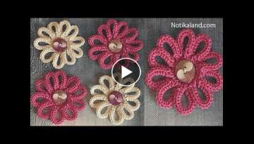 DIY Tutorial VERY EASY How to Crochet Flower - Flowers for decor