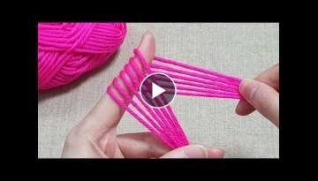 Amazing Woolen Flower Craft Idea using Fingers - Hand Embroidery Design Trick - Easy Flower Makin... Amazing Woolen Flower Craft Idea using Fingers - Hand Embroidery Design Trick - Easy Flower Makin...