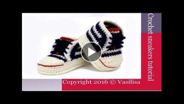 DIY crochet baby sneakers //Vasilisa DIY crochet baby sneakers //Vasilisa