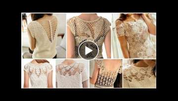 Latest Top fancy crochet knitted doily lace pattern women fashion top blouse/Boho crochet top ves...