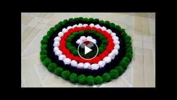 DIY - HOW TO MAKE POM POM DOOR MAT \\ HOW TO MAKE TABLE MAT FROM WOOLEN \\ DIY POM POM FLOWERS DIY - HOW TO MAKE POM POM DOOR MAT \\ HOW TO MAKE TABLE MAT FROM WOOLEN \\ DIY POM POM FLOWERS