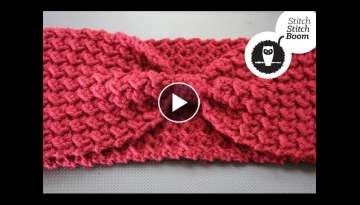 Crochet Tutorial: Moss Stitch Ear Warmer