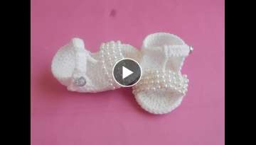 How to Make crochet baby Beaded flip flop sandals