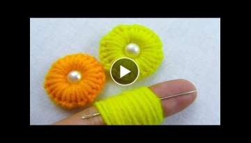 Hand Embroidery, Amazing Trick, Easy Flower Embroidery Trick, Sewing Hack, Crafts & Embroidery