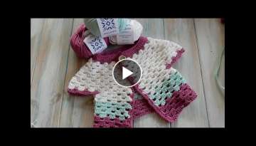 How to Crochet a Baby Cardigan 0-6 months - MillaMia Yarn Review
