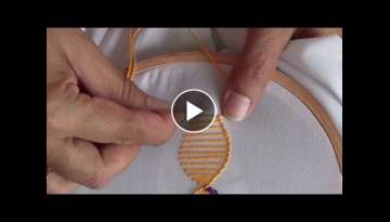 Hand Embroidery: Buttonhole Chain Stitch Waves Hand Embroidery: Buttonhole Chain Stitch Waves