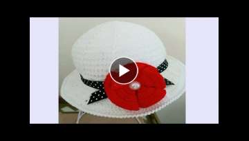 HAT FOR GIRLS CROCHET SUMMER - STEP BY STEP - 6 TO 12 MONTHS HAT FOR GIRLS CROCHET SUMMER - STEP BY STEP - 6 TO 12 MONTHS