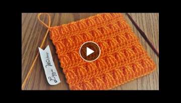 Crochet front post treble cluster - Stitch idea for blankets and scarves