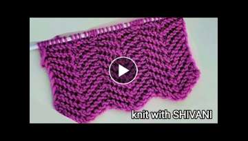 Zigzag knitting pattern Zigzag knitting pattern