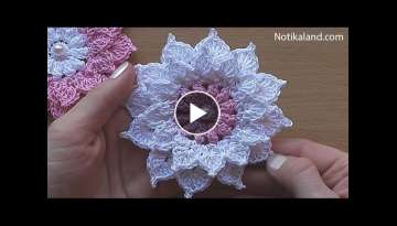 Crochet flower tutorial VERY EASY
