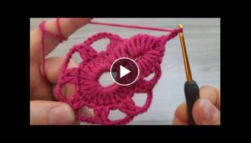 FANTASTIC Super Very Easy Crochet Flower With 3D String Petals - Fabulous Home Decor Tığ işi m... FANTASTIC Super Very Easy Crochet Flower With 3D String Petals - Fabulous Home Decor Tığ işi m...