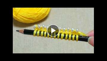 Awesome Flower Craft Ideas with Woolen - Hand Embroidery Trick - Sewing Hack - Easy Flower Making