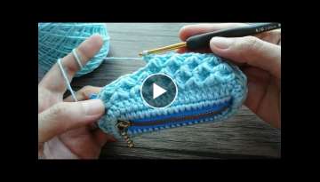 Super Easy Crochet Coins Purse With Zipper