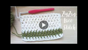 Zig Zag Lace Crochet Stitch