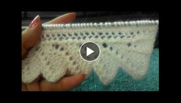 Stylish Border for Cardigan / Sweater / Kurti/ Top in Hindi Knitting with English Subtitles