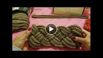 Diadema Trenzada A Crochet