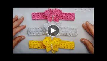 Quick and Easy Crochet Butterfly Band | crochet step by step
