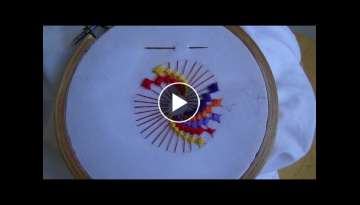 Hand Embroidery: Color Wheel Stitch Hand Embroidery: Color Wheel Stitch
