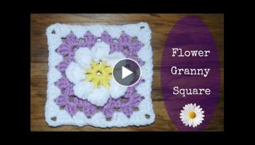 Flower Granny Square Crochet Tutorial - Crochet Jewel