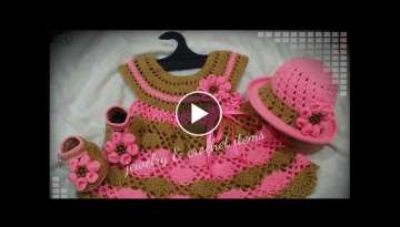 Crochet baby dress | How to crochet an easy fan stitch Crochet baby dress | How to crochet an easy fan stitch