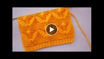 Flower Knitting Stitch Pattern For Sweater/Cardigan