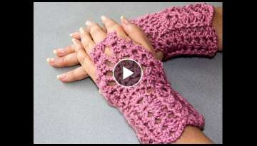 Crochet : Guantes sin dedos (Mitones) 2 Crochet : Guantes sin dedos (Mitones) 2