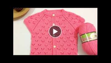 How to Make Baby Vest with Butterfly Knitting Pattern? (Narration from Start to End) Valentine's ...