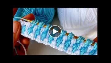 Tunisian Knitting Crochet beybi blanket