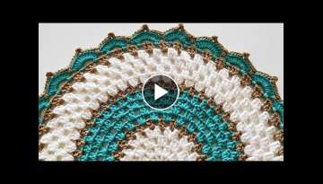 How to make easy crochet placemat pattern for beginners - simple stitch placemats knitting patter...