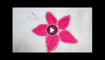 Hand Embroidery Flower Stitching