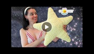 Big Fluffy Star Pillow - Crochet Pattern & Tutorial