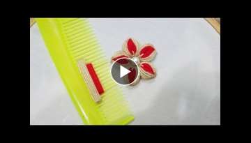 Hand Embroidery: Sewing Hacks Amazing Simple Trick For Making Flower With Hair Comb