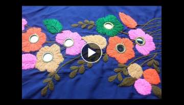 Flower design for beautiful dresses | Hand embroidery designs Flower design for beautiful dresses | Hand embroidery designs