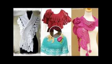 Stunning And Classy Crochet Cap Shawl Designs //Stylish Crochet Caplet Poncho Collection