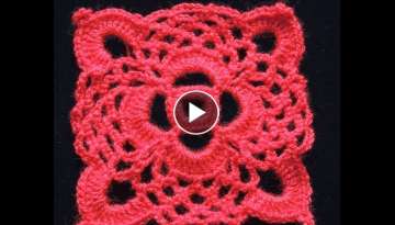 Crochet : Motivo Cuadrado # 1. Parte 1 de 2 Crochet : Motivo Cuadrado # 1. Parte 1 de 2