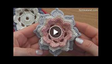 Crochet flower tutorial VERY EASY Crochet flower tutorial VERY EASY