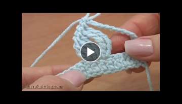 Crochet Complex Stitch Made Of Tall Stitches Tutorial 19