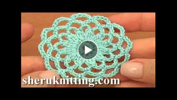 Crochet Round Motif Tutorial 10 Part 1 of 2 Crochet Circle Pattern