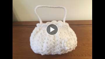 How to crochet small holy communion bag