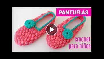 Pantuflas crochet para ninos Pantuflas crochet para ninos