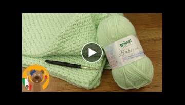 Manta para Bebe tejida 70x90cm | super facil y rapido de tejer | Tutorial para principiantes Manta para Bebe tejida 70x90cm | super facil y rapido de tejer | Tutorial para principiantes